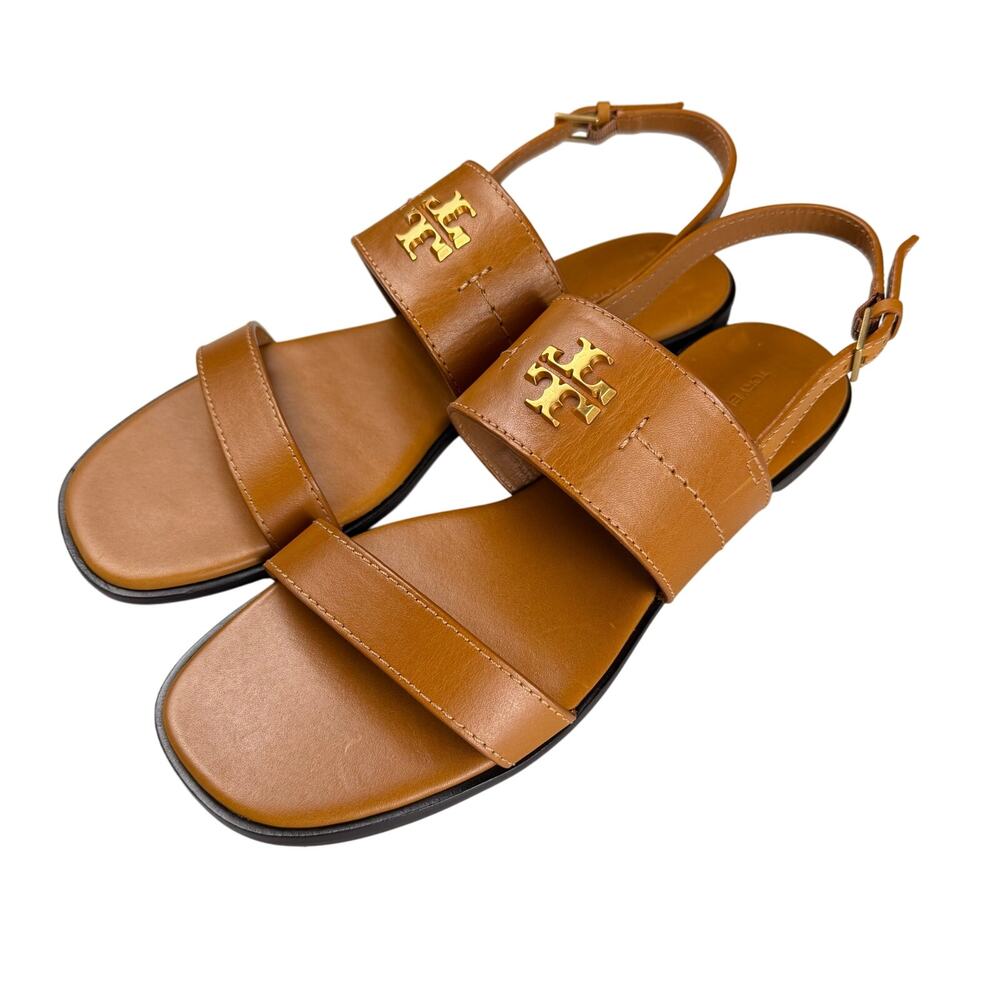 TORY BURCH Women's Vanchetta Leather Mini Everly Back Strap Flat Sandals - Picture 6 of 8